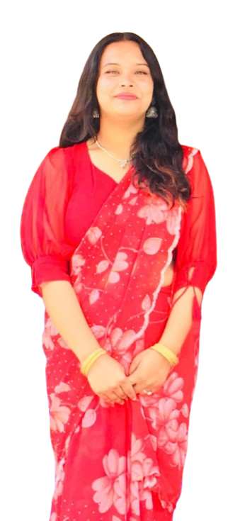 Teacher warmly guiding students